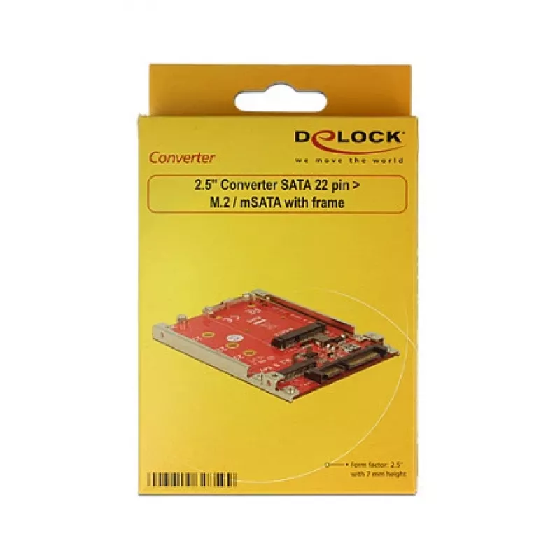 DeLOCK 62859 vidinė sąsajos plokštė M.2 ir mSATA lizdams