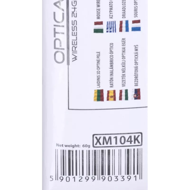 Extreme XM104K pelė USB Type-A Optinė 1000 DPI Dešiniajai rankai