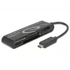 DeLOCK USB 2.0 kortelių skaitytuvas USB Type-C vyriškas 5 lizdai – Kortelių skaitytuvas – Visų formatų – USB-C (91739)