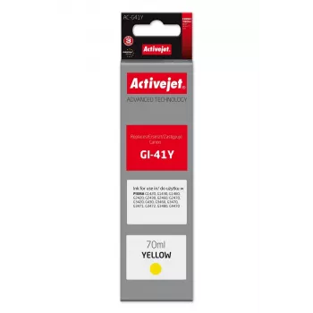 Rašalo buteliukas ActiveJet AC-G41Y Canon spausdintuvams, Canon GI-41Y pakaitalas, 70 ml, geltonas, dažų pagrindu