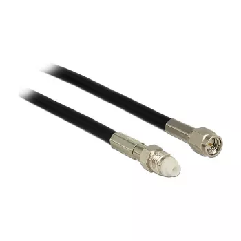 Koaksialinis kabelis DeLOCK 12451 RG-58 10 m SMA FME juodas