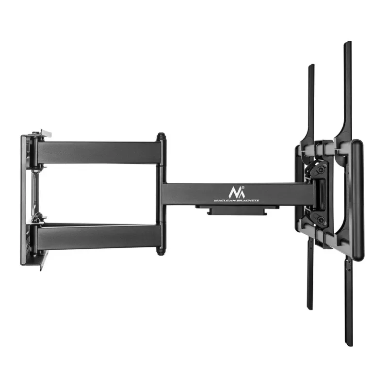 Maclean MC-482 TV laikiklis sieninis 60-120 colių plokščiiems ir lenktiems TV, iki 120 kg, VESA 900x600, pasukamas, pakreipiamas ir sukamas