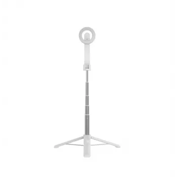 Selfie lazdelė FIXED FIXSN-M-WH – Bluetooth sulankstomas aliumininis stiebas, maks. ilgis 72 cm, balta