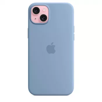 Apple iPhone 15 Plus Silikono Dėklas su MagSafe - Žiemos Mėlyna