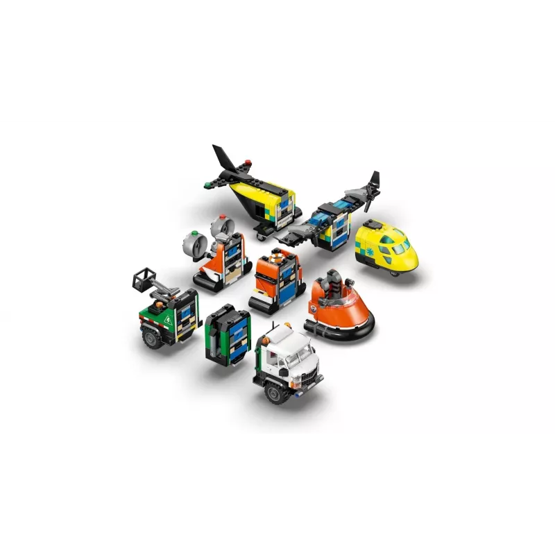 LEGO CITY 60505 Lėktuvas, aptarnavimo sunkvežimis ir sraigtasparnis