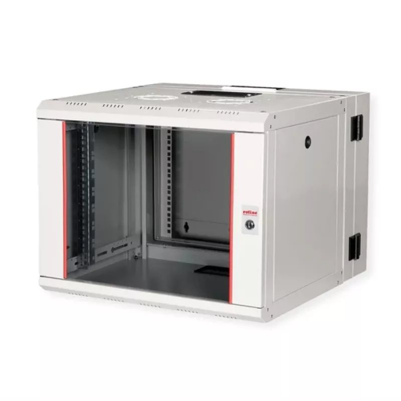ROLINE 19 colių sieninis stovas Pro 7U, 600x600 mm, dviejų dalių pasukamas, pilkas, IP20, 50 kg talpa