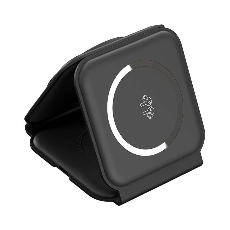 Choetech T588-F 3in1 belaidis magnetinis įkroviklis 15W (juodas)