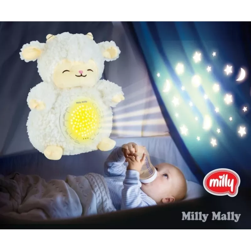Milly mally avies formos projektorinis žaislas minkštas naktinis šviestuvas modelis 5664