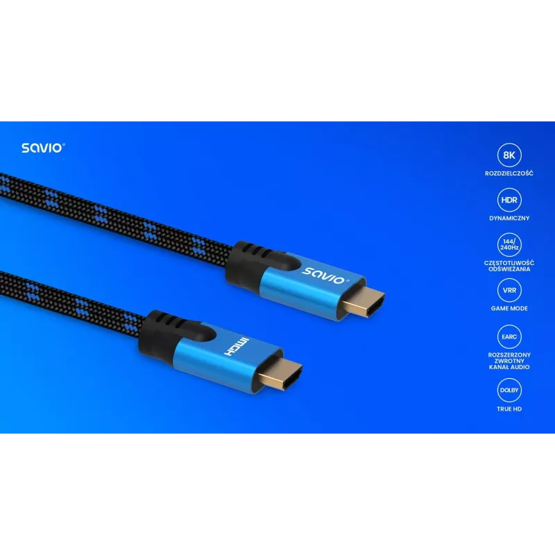 HDMI kabelis Savio CL-143 3 m