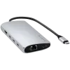 Satechi ST-P8KES belaidis dokas / prievadų replikatorius – USB 3.2 Gen 1 Type-C, Gigabit Ethernet, SD kortelė, sidabrinis