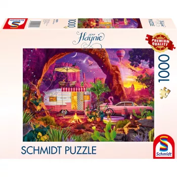 Dėlionė Schmidt Spiele Jeff Haynie – Stovyklavimo rojus dykumoje, 1000 dalių, MPN 58574