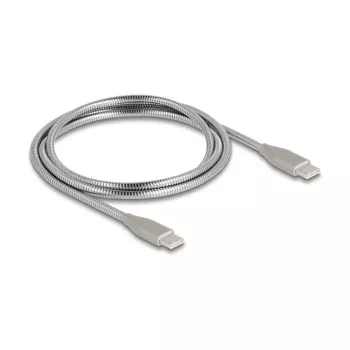USB C laidas DeLOCK 81259 1 m USB-C į USB-C USB 2.0 sidabrinis
