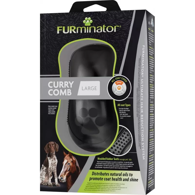 FURminator - guminis šepetys šunims ir arkliams - L dydis
