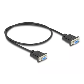 DeLOCK 86822 Serijinis kabelis Juodas 0,5 m DB-9