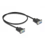 DeLOCK 86822 Serijinis kabelis Juodas 0,5 m DB-9