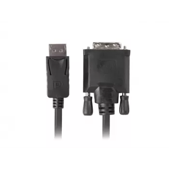 Vaizdo kabelio adapteris LANBERG DisplayPort į DVI-D CA-DPDV-10CU-0018-BK, 1,8 m, juodas
