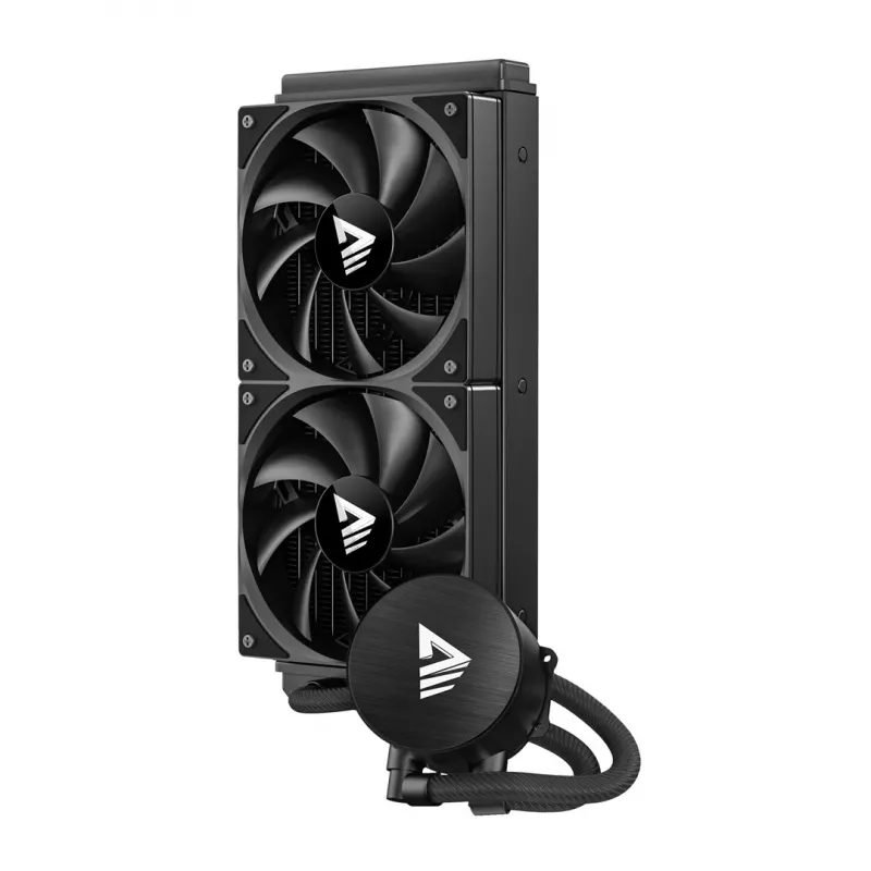 Skysčio aušinimo rinkinys SAVIO NOX 240 mm – 240 mm radiatorius, 2×120 mm ventiliatoriai, aliumininis radiatorius, varinė pagrindo plokštė, palaiko LGA 2011/2011-v3/2066/1200/115x/775