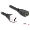 DeLOCK Keystone modulio laidas HDMI moteriška į moterišką įstrižą 8K 60 Hz 20 cm juodas