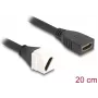 DeLOCK Keystone modulio laidas HDMI moteriška į moterišką įstrižą 8K 60 Hz 20 cm juodas