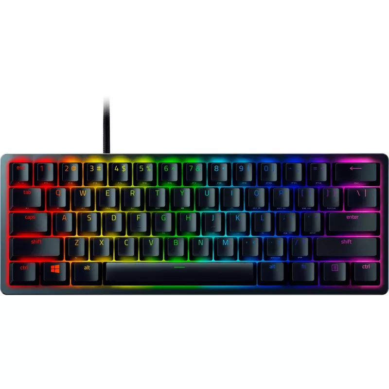 Klaviatūra „Razer Huntsman Mini“ su spraginčiais optiniais jungikliais (violetiniai)