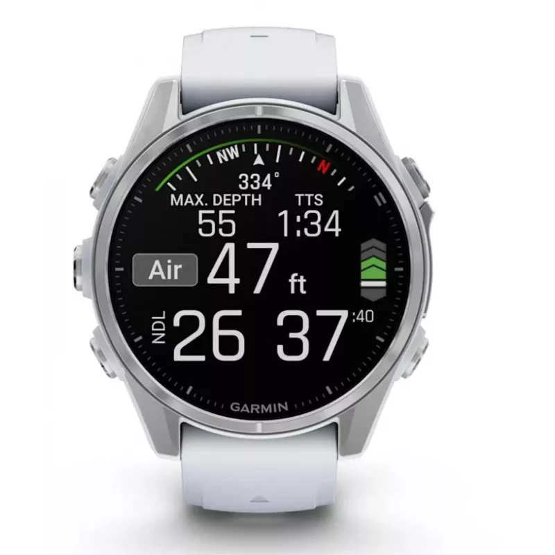 Garmin Fenix 8 3,3 cm (1,3 inch) AMOLED 43 mm Sidabrinis GPS laikrodis