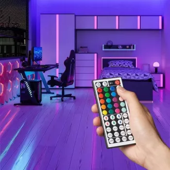 Vention PAEWH silikoninė neoninė LED juosta, 2 m, USB 5 V, su IR pulteliu