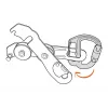 Užrakinamas karabinas Petzl M042AA00 D formos aliuminis pilkas 75 g