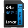 „Lexar“ SDXC atminties kortelė 64 GB UHS-I 800xPRO — Class 10, U3, V30, 150 MB/s