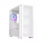 Montech AIR 100 ARGB mikro-ATX bokštas su keturiais ARGB ventiliatoriais, itin minimalistinis dizainas, smulkus tinklelio priekis, didelis oro srautas, unikalus šonas