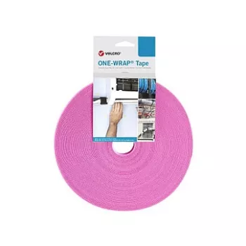 Velcro One Wrap Tape kabelio raištis Velcro polipropilenas (PP) rožinis 25 000 mm × 10 mm