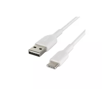Laidas PVC USB-C į USB-A 15 cm Baltas
