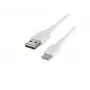 Laidas PVC USB-C į USB-A 15 cm Baltas