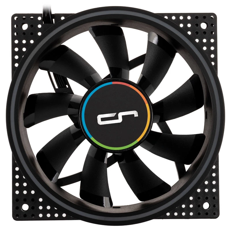 Ventiliatorių rinkinys Cryorig Crona S 120 mm juodas — 3 vnt., 400–1700 RPM, 60,6 cfm, 2,65 mmH₂O