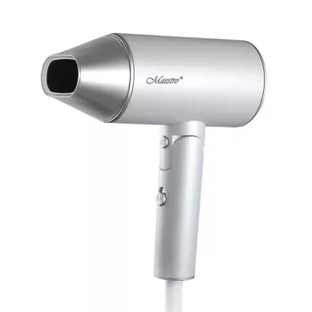 Plaukų džiovintuvas Maestro MR-213 2100W sulankstoma rankena, 2 greičiai, šalto oro pūtimas, dvigubos sienelės koncentratorius, sidabrinis