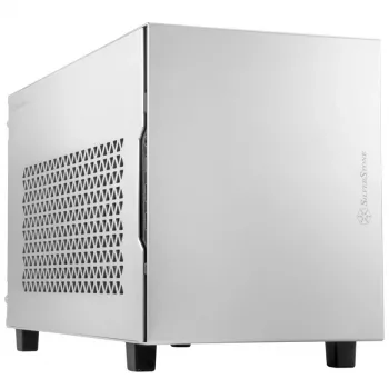 Mini-ITX korpusas SILVERSTONE SST-SG15S, sidabrinis aliuminis kompaktiškas korpusas
