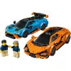 LEGO Speed Champions rinkinys 77238 — Lamborghini Revuelto ir Huracán STO, 607 dalių, 2 minifigūrėlės, rekomenduojama nuo 10 metų