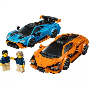 LEGO Speed Champions rinkinys 77238 — Lamborghini Revuelto ir Huracán STO, 607 dalių, 2 minifigūrėlės, rekomenduojama nuo 10 metų