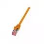 Tinklo kabelis LogiLink 10m Cat.6 RJ-45 S/FTP Oranžinis