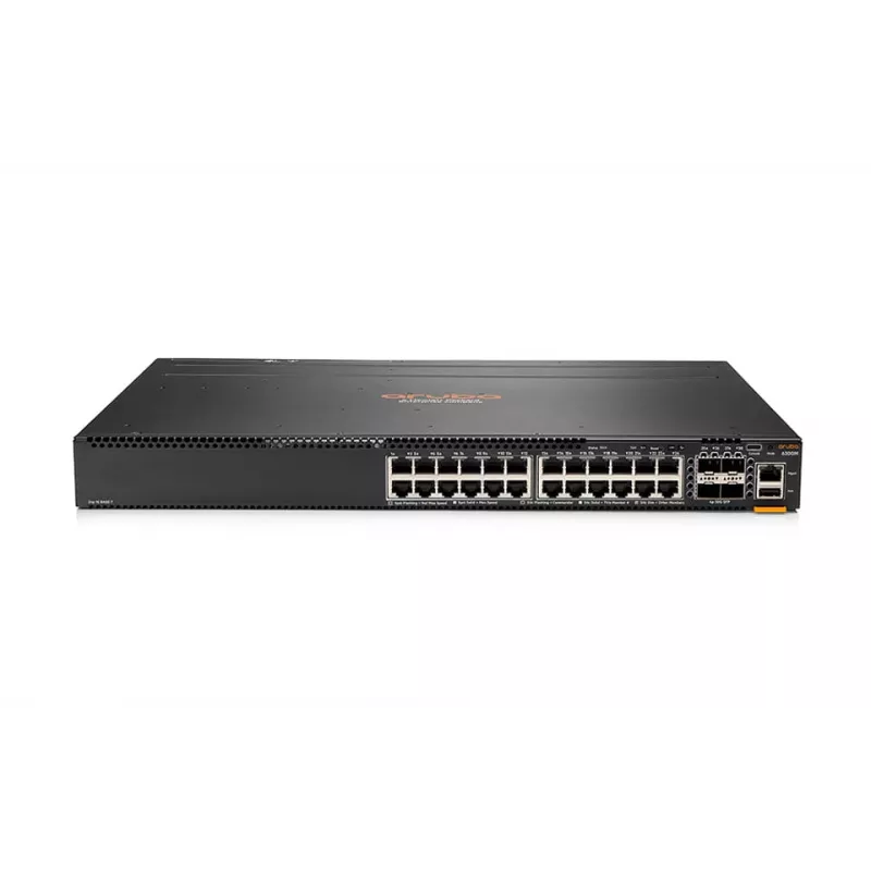 HPE Aruba 6300M jungiklis - L3 valdomas - 24 x 10/100/1000 + 4 x 1/10/25/50 GbE SFP56 (aukštupio/stekavimo) - priekinis-galinis oro srautas