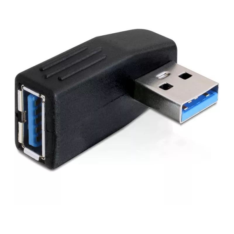 USB 3.0 adapteris – lizdo pasukimas 90° DeLOCK 65341 juodas