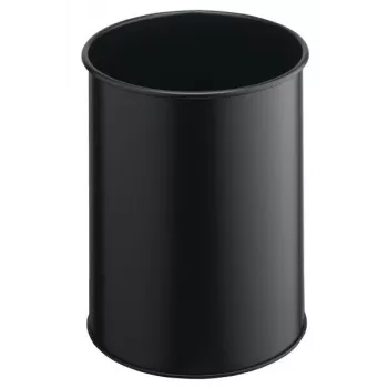 Šiukšliadėžė apvali plieninė juoda Durable 330101, 15 l