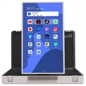 ALLNET Prezentacinis lagaminas su aukštos kokybės 27 colių ekranu, Android 13, RK3588, HDMI In, nešiojamas dėklas