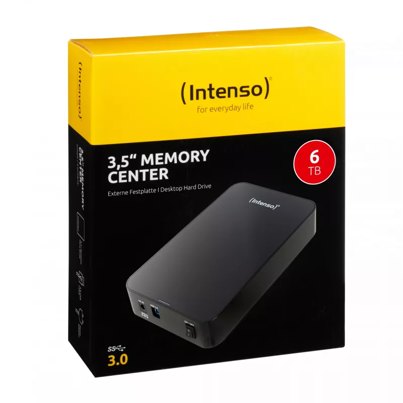 Intenso Memory Center išorinis kietasis diskas 6 TB 5400 RPM 3,5 colio USB-A 3.2 Gen 1 (3.1 Gen 1) juodas
