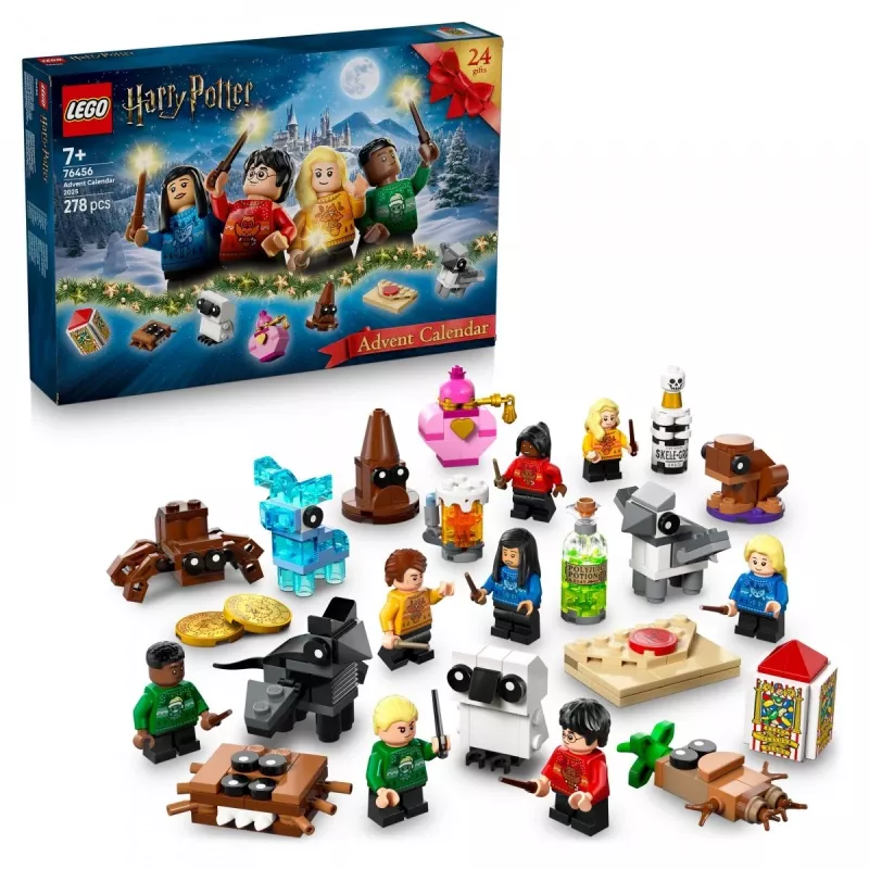 Konstruktorius LEGO Kalėdų kalendorius „Haris Poteris“ 2025 rinkinys 76456 – 278 dalių, 8 minifigūrėlės, nuo 7 metų
