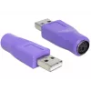 DeLOCK 65461 adapteris keitiklis PS/2 į USB-A, violetinis