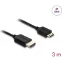 HDMI kabelis DELOCK 81686 — 3 m, HDMI A (vyriškas) į HDMI C Mini (vyriškas), 48 Gbit/s, iki 7680×4320