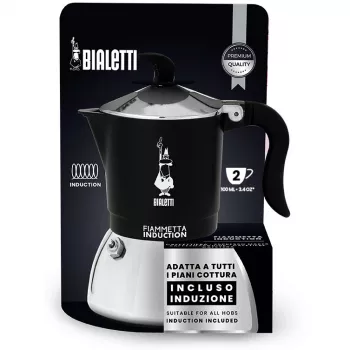 Indukcinis kavos virimo aparatas BIALETTI FIAMMETTA 2 puodeliams, juodas