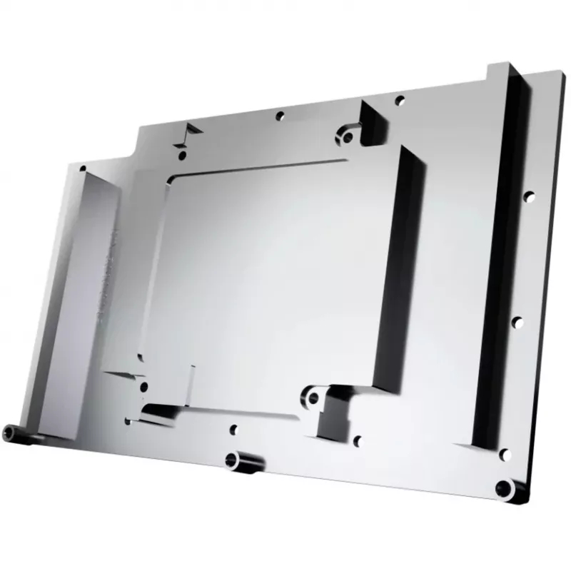 Alphacool Core Aliuminio Chrome Juodos spalvos galinė plokštė 148.5x201.4x34.4mm