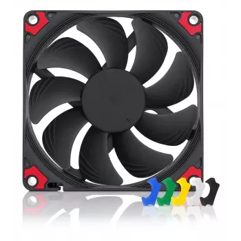 Noctua NF-A9x14 HS-PWM CH.BK.S 92 mm plokščias kompiuterio korpuso ventiliatorius su PWM, 12 V, 600–2500 RPM, 57,5 m³/h, 14 mm storis