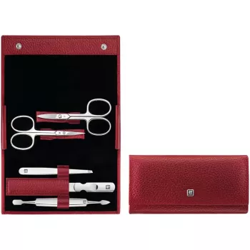 Manikiūro ir pedikiūro įrankių rinkinys ZWILLING 97438-003-0 – 5 dalių, odinis dėklas